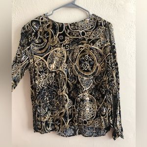 H&M Black and Gold Top